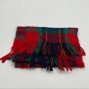5/$25 Super Soft Red Blue Green Plaid Scarf Fringe